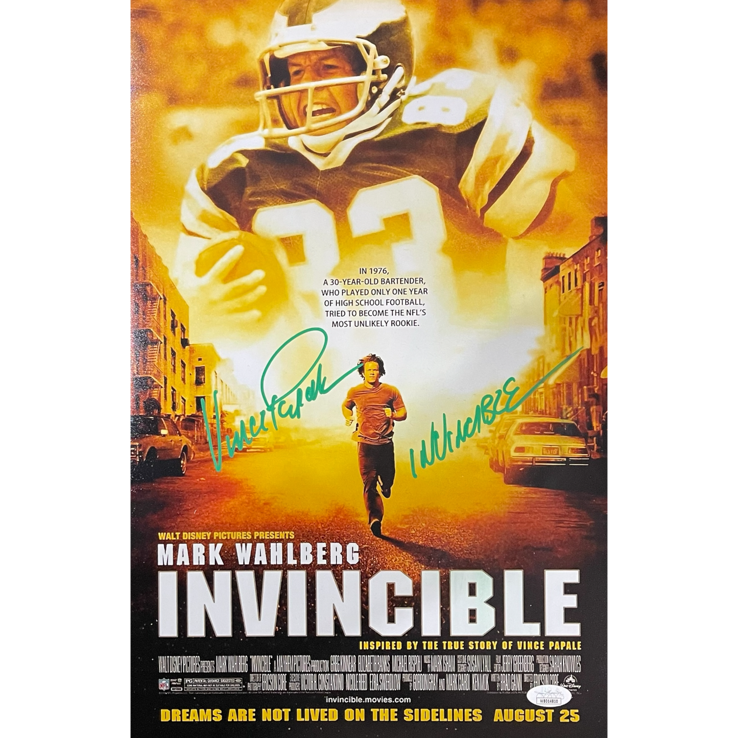 Vince Papale Autographed Invincible 11x17 Mini Movie Poster - JSA