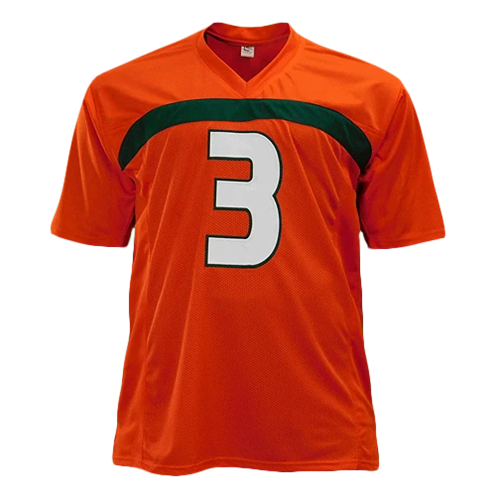Frank Gore Autographed Miami Hurricanes (Orange #3) Custom Jersey - JSA