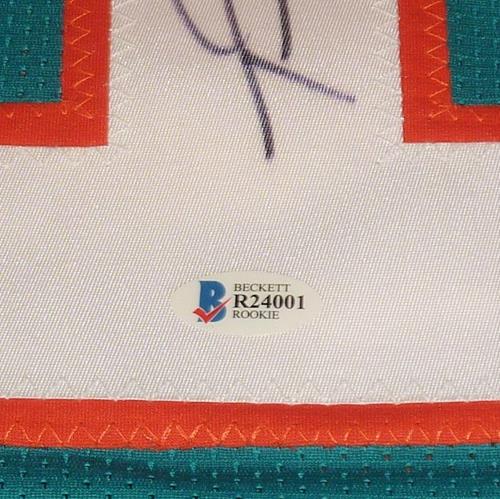 Tua Tagovailoa Autographed Miami (Teal #1) Custom Jersey - Beckett