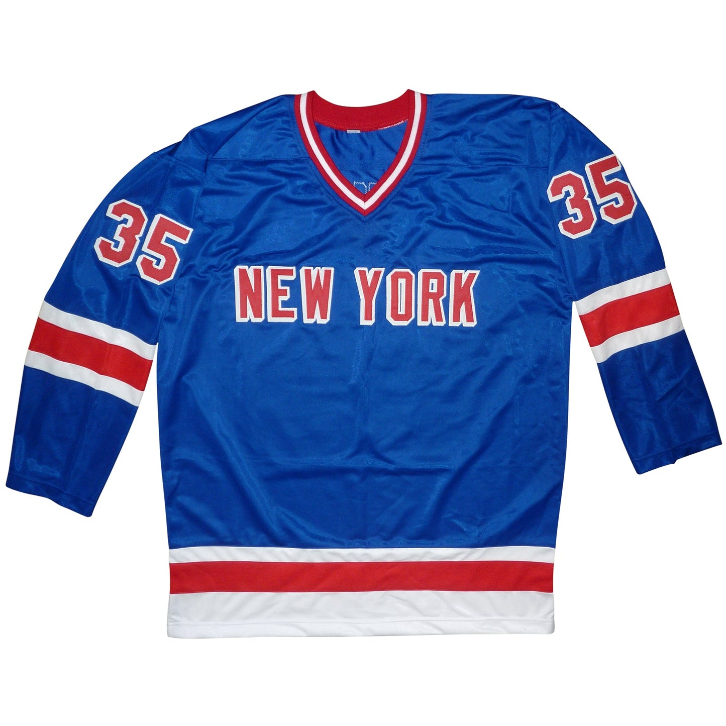 Mike Richter Autographed New York (Blue #35) Custom Hockey Jersey - JSA