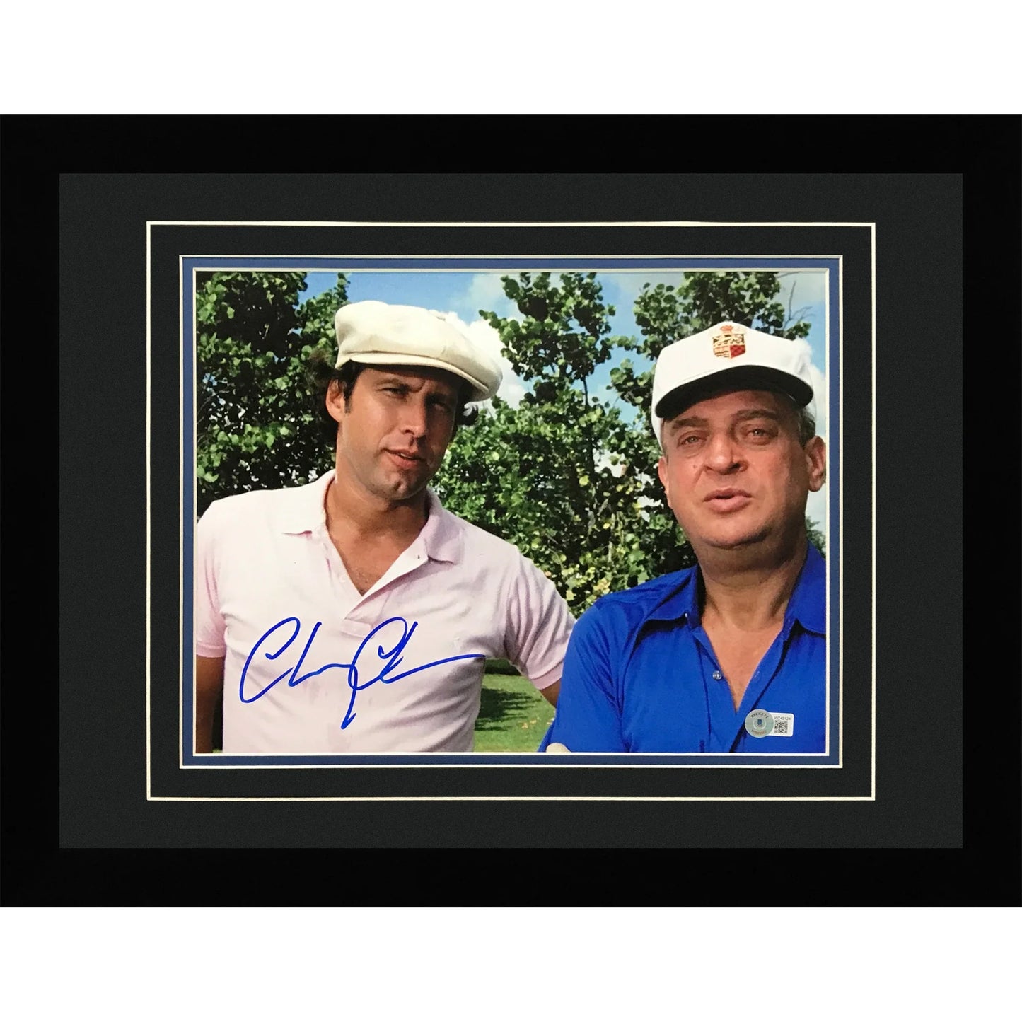 Chevy Chase Autographed Caddyshack (with Rodney Dangerfield) Deluxe Framed 11x14 Photo - Beckett