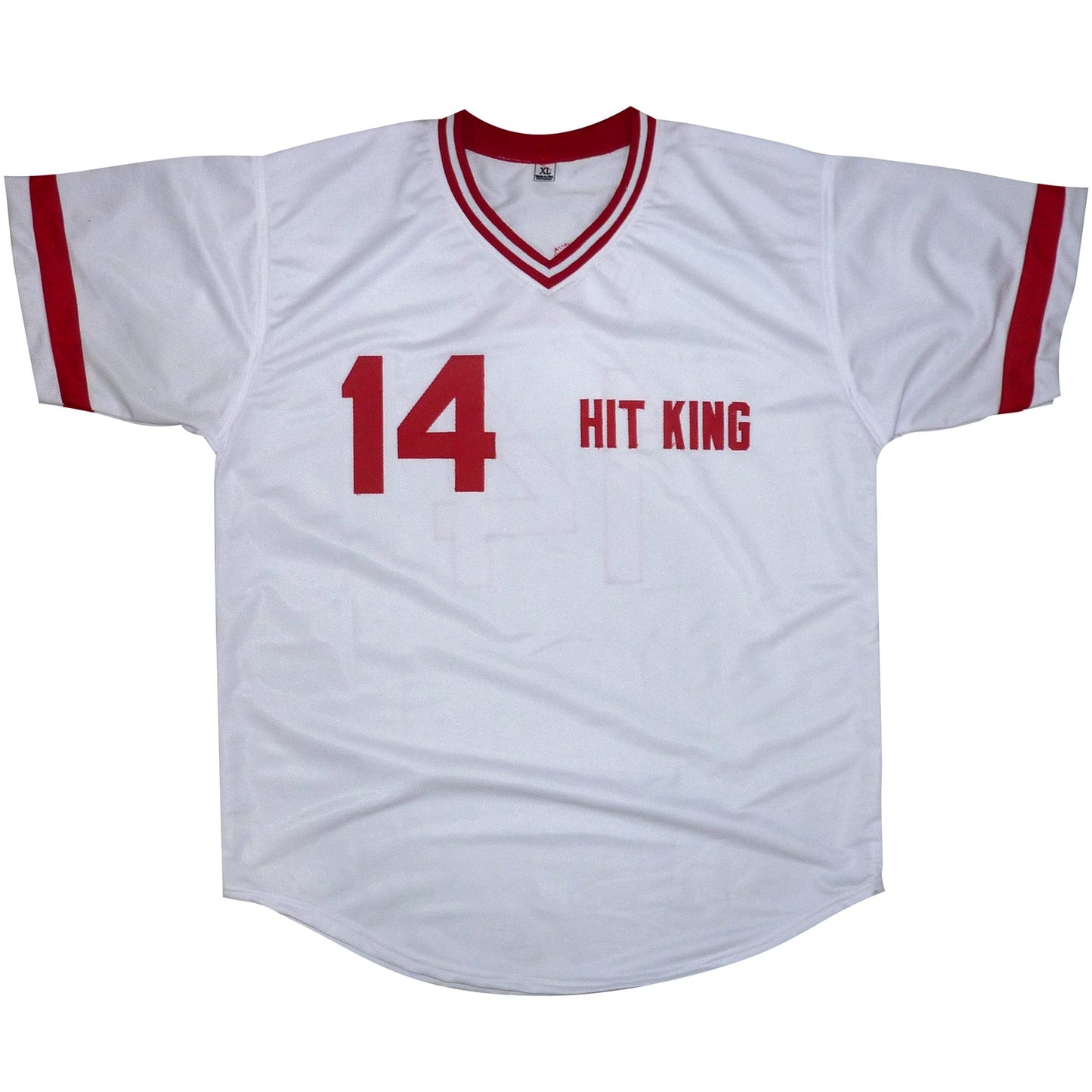 Pete Rose Autographed Cincinnati “Hit King” (White #14) Custom Jersey - Silver Signature – JSA