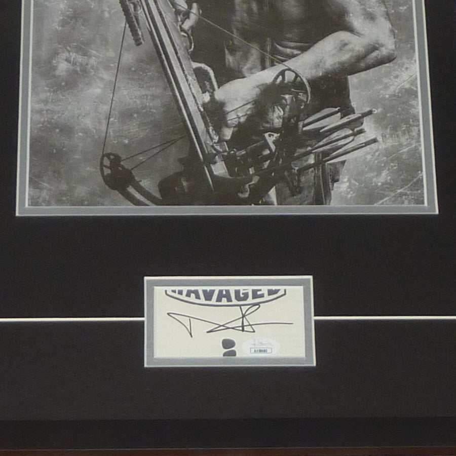 Norman Reedus Autographed Walking Dead Deluxe Framed 11x14 Poster Piece - JSA