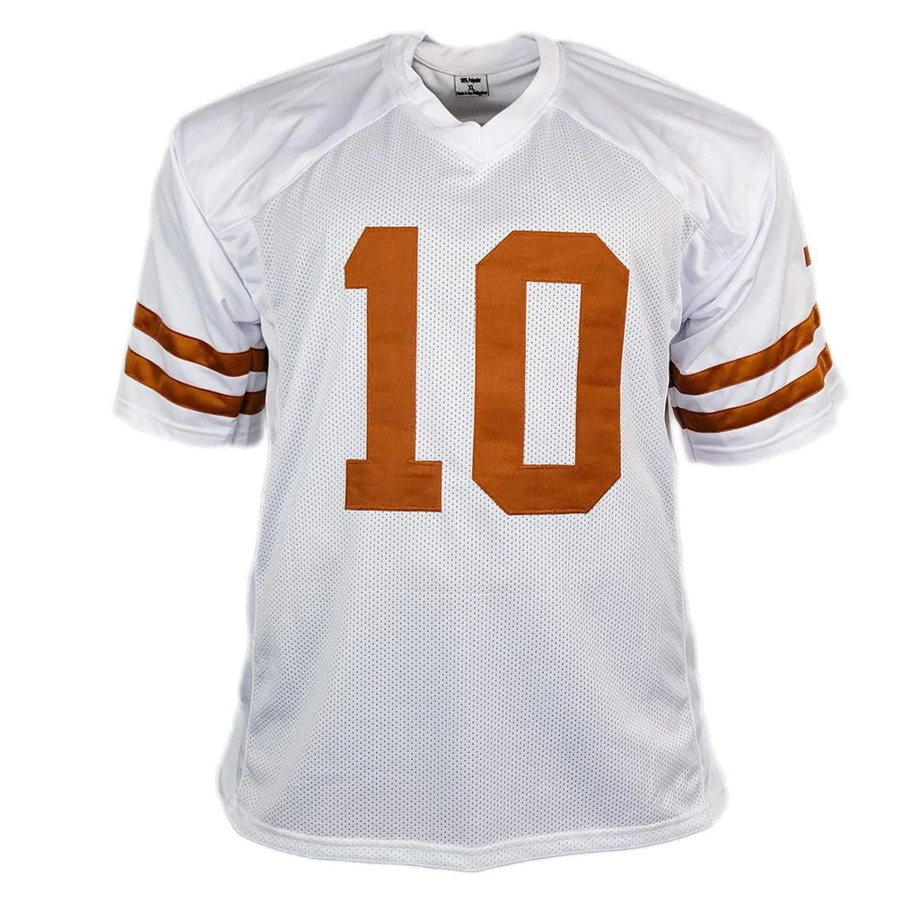 Vince Young Autographed Texas Longhorns (White #10) Custom Jersey - JSA