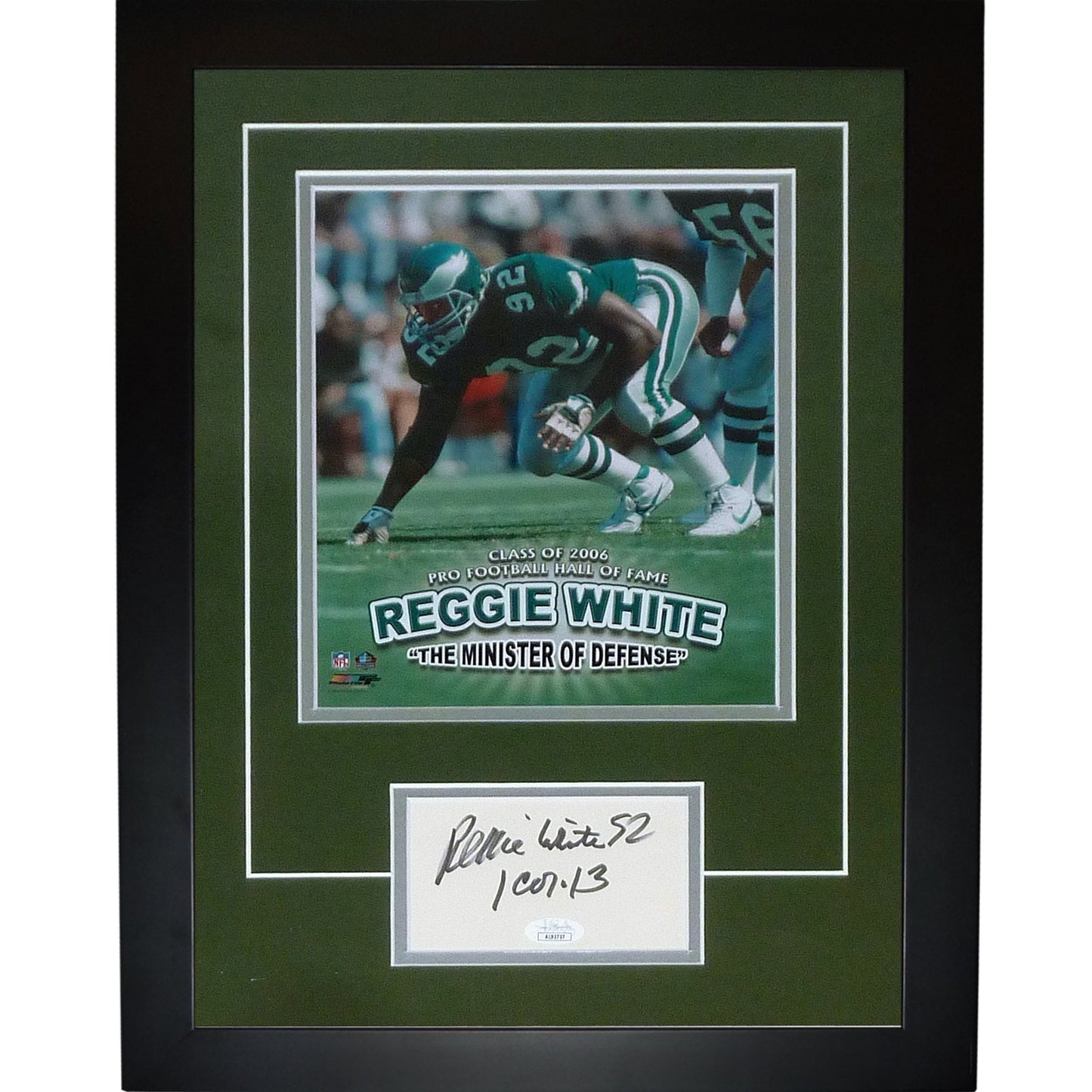 Reggie White Autographed Philadelphia Eagles "Signature Series" Frame - JSA
