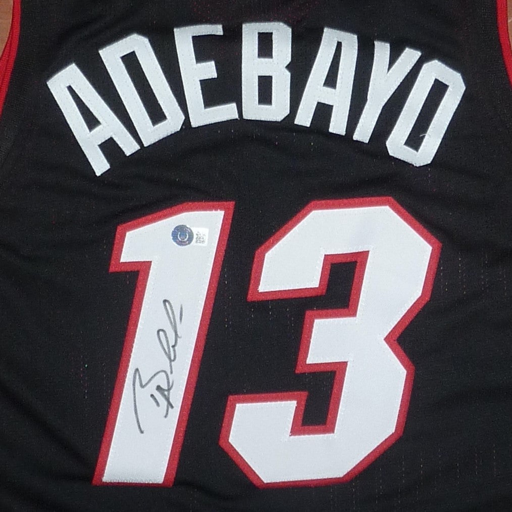 Bam Adebayo Autographed Miami (Black #13) Custom Jersey - JSA