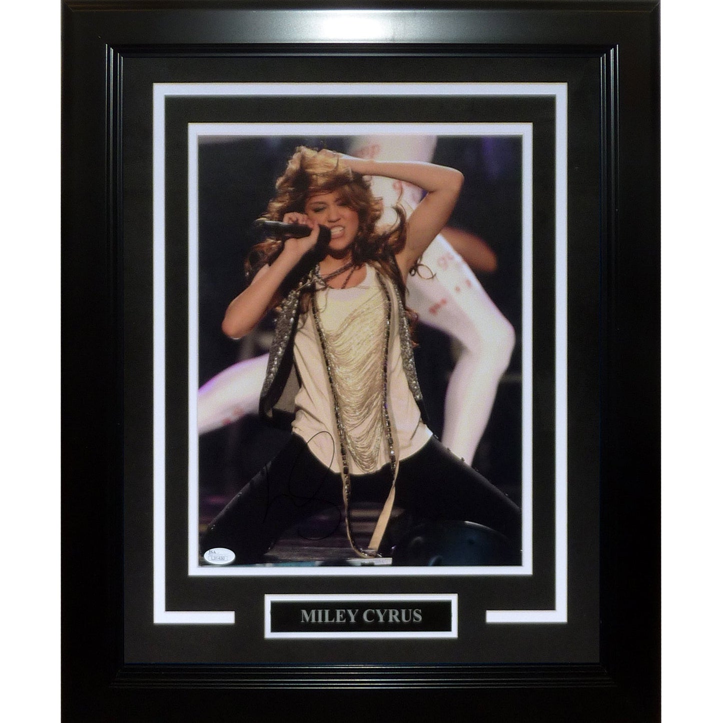 Miley Cyrus Autographed Music Deluxe Framed 11x14 Photo - JSA