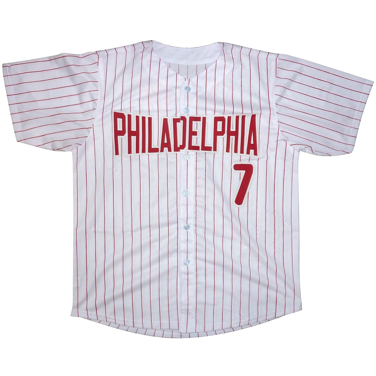 Trea Turner Autographed Philadelphia (White Pinstripe #7) Custom Jersey - JSA