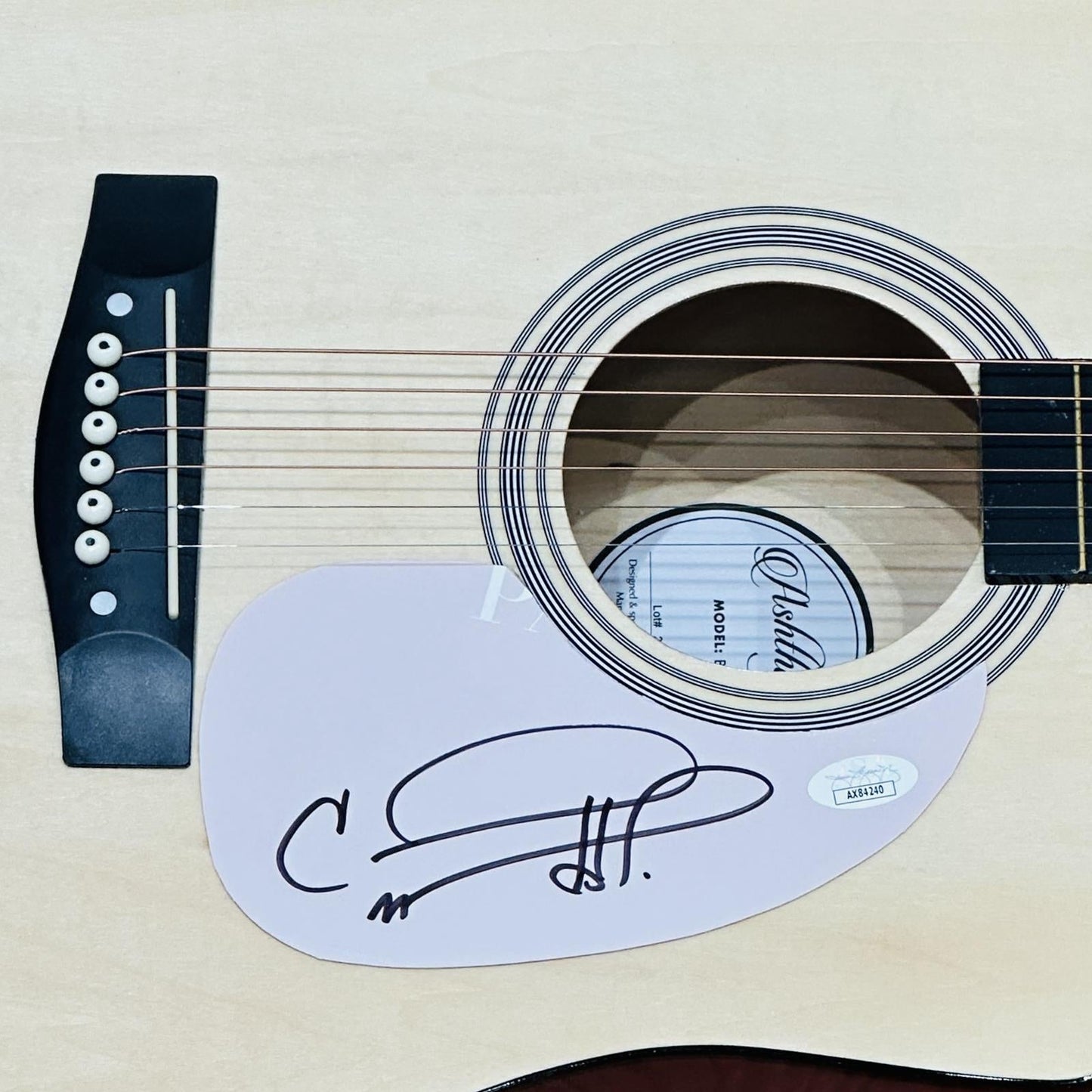 Carrie Underwood Natural Acoustic Guitar with Autograph - JSA