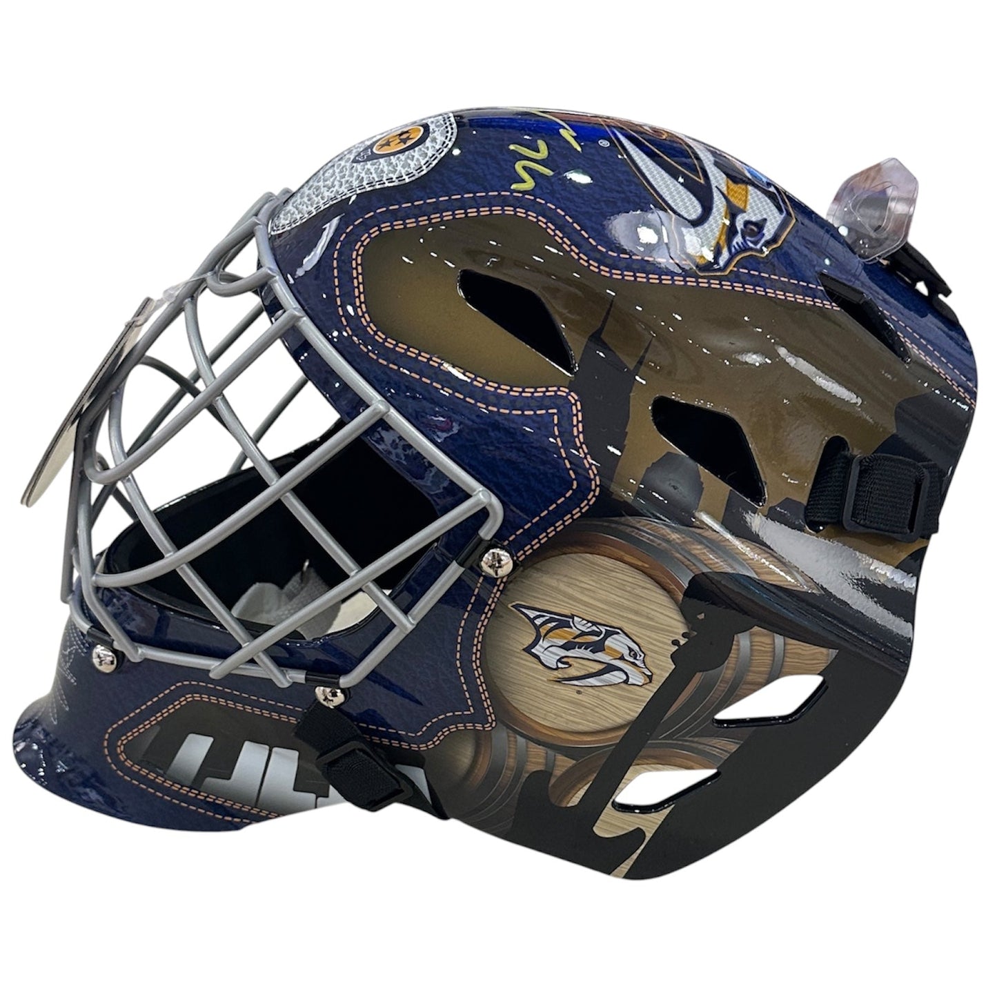 Juuse Saros Autographed Nashville Predators Full-Size Goalie Mask - JSA