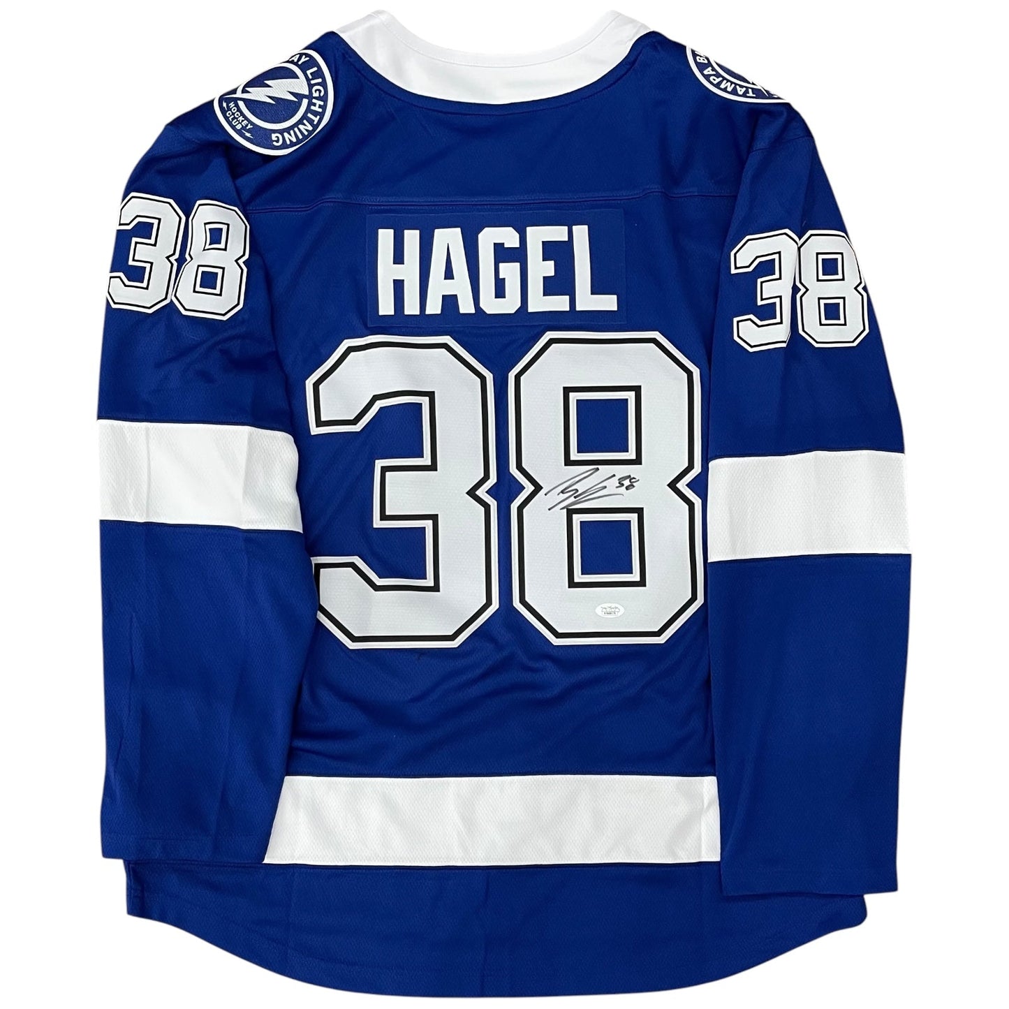 Brandon Hagel Autographed Tampa Bay Lightning (Blue #38) Fanatics Breakaway Jersey - JSA