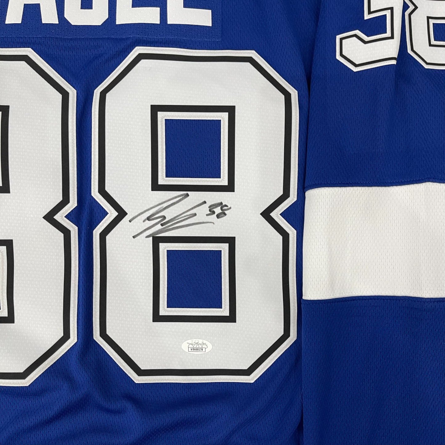 Brandon Hagel Autographed Tampa Bay Lightning (Blue #38) Fanatics Breakaway Jersey - JSA