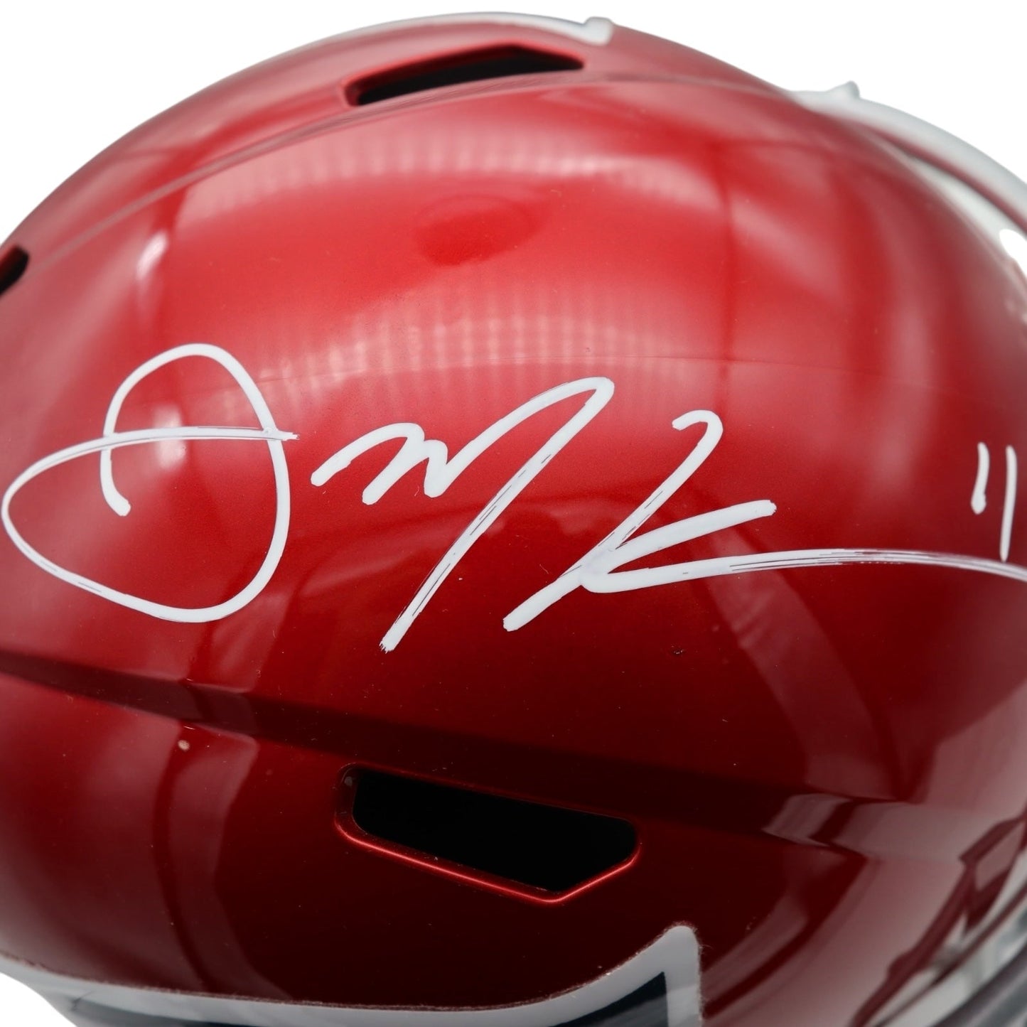Julian Edelman Autographed New England Patriots (FLASH Alternate) Full-Size Helmet - JSA