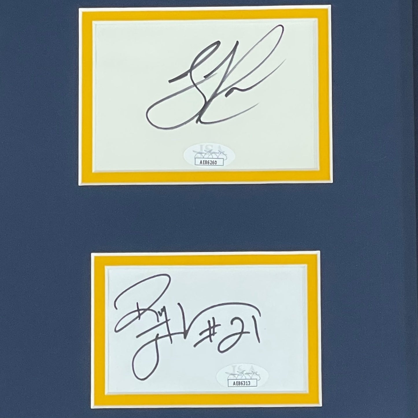 Michigan Wolverines FAB FIVE Basketball Deluxe Framed Poster with Cut Autographs - Webber, Rose, Howard, King, Jackson - JSA