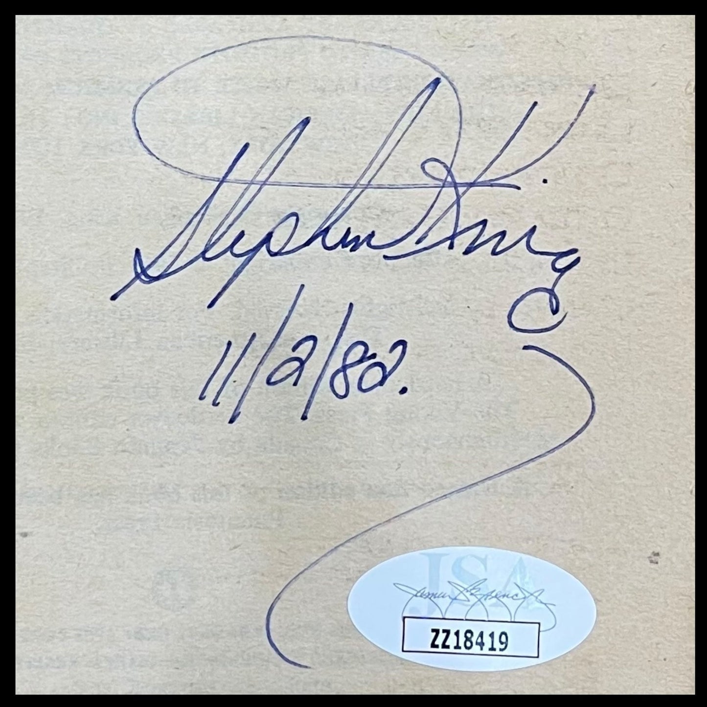 Stephen King Autographed Book Fire-Starter - JSA LOA