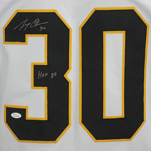 Gerry Cheevers Autographed Boston Bruins (White #33) Custom Jersey - JSA