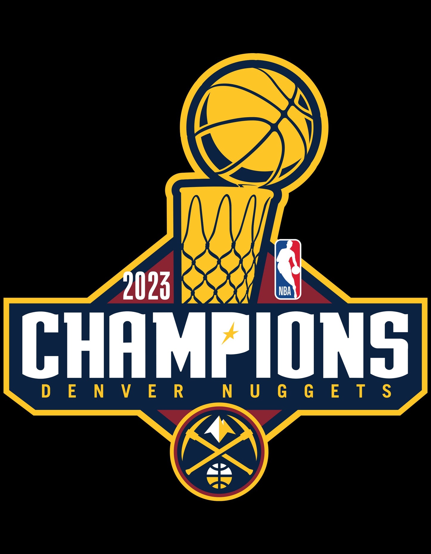 Rocker Recliner with Denver Nuggets 2023 Champions Logo