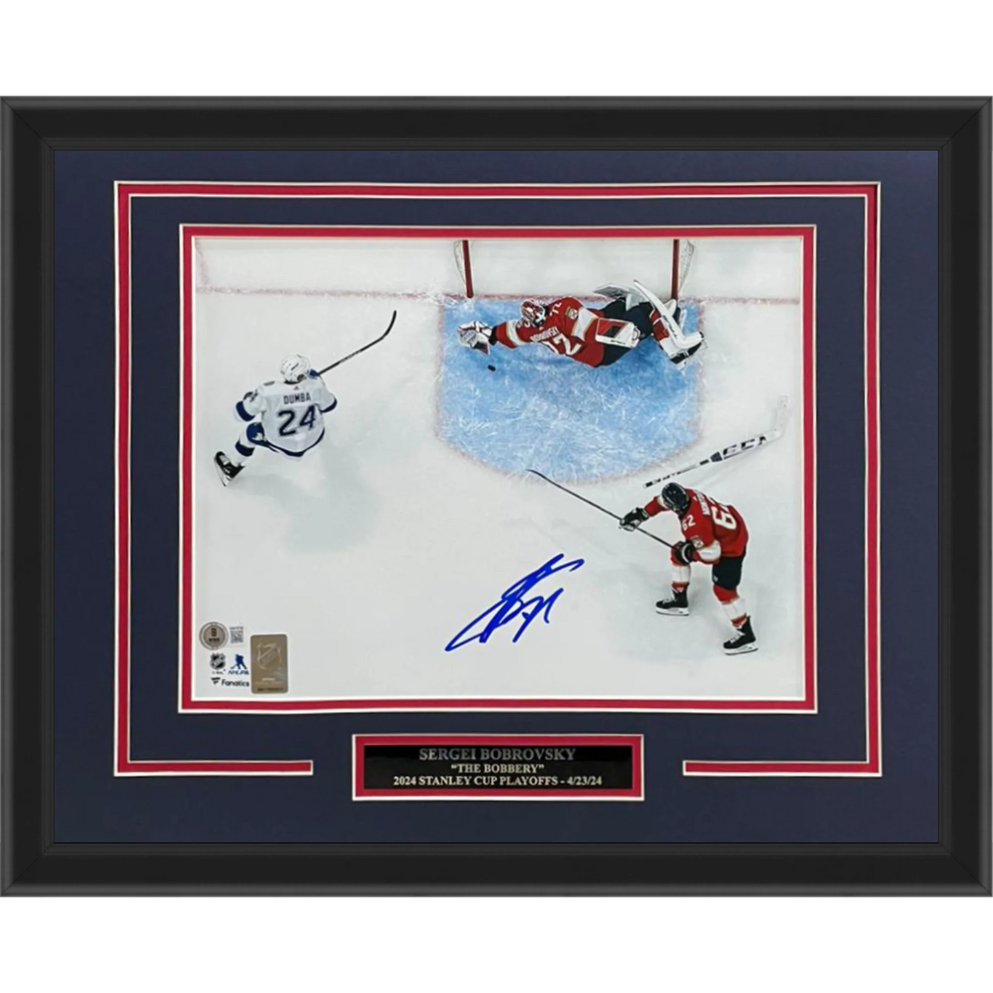 Sergei Bobrovsky Autographed Florida Panthers (The Bobbery) Deluxe Framed 11x14 Photo - Beckett