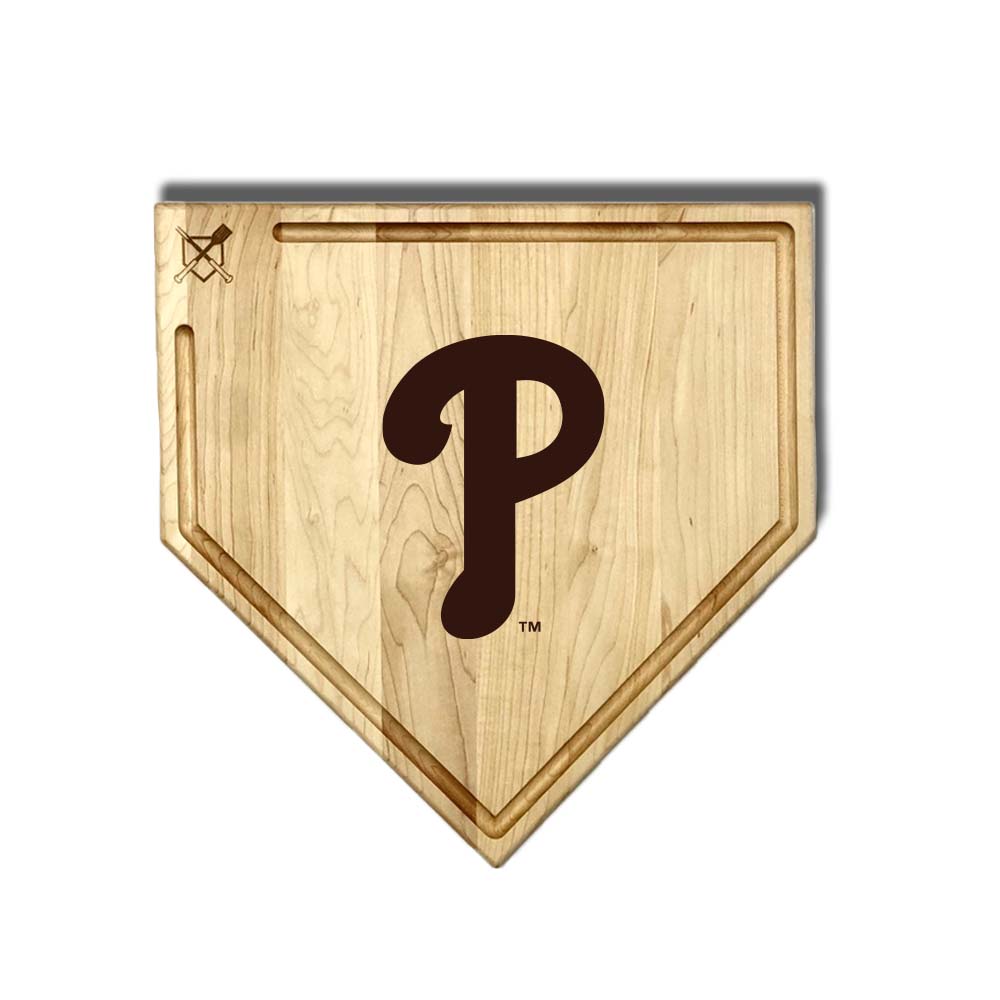 Philadelphia Phillies Home Plate Cutting Boards | Multiple Sizes | Multiple Designs
