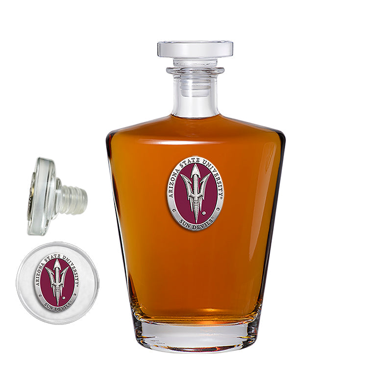 Arizona State University Pitch Fork Logo Royal Decanter