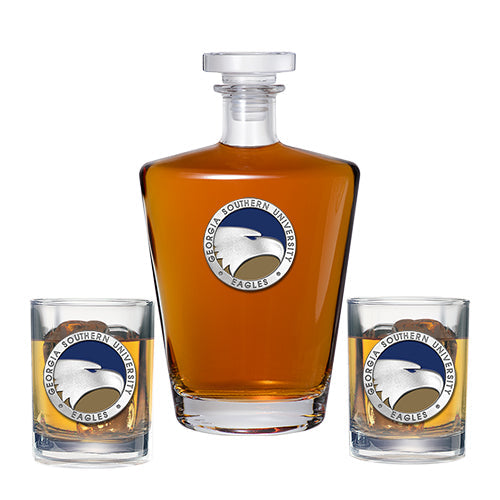 Georgia Southern University Royal Decanter with 2 Glasses