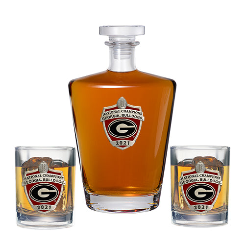 2021 Georgia Football Championship Royal Decanter with 2DOFs