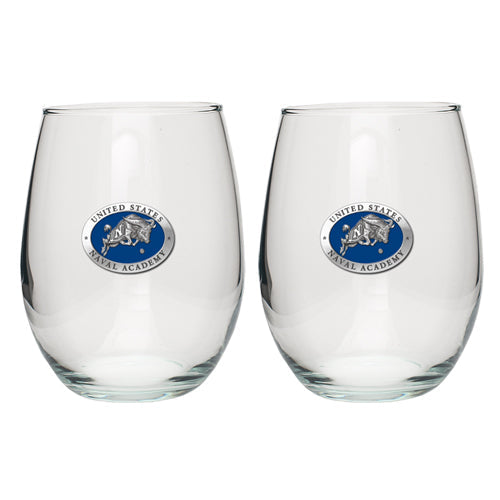 United States Naval Academy Goat Stemless Goblets (Set Of 2)