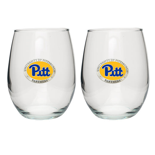 University of Pittsburgh Stemless Goblet (Set of 2)
