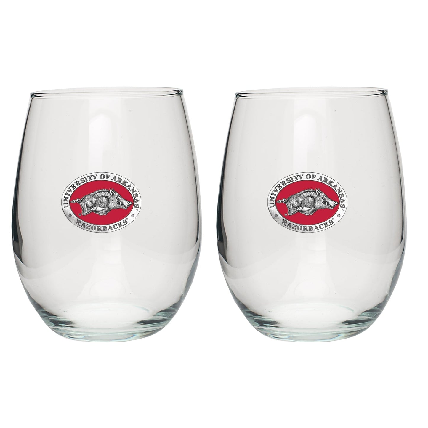 University of Arkansas Stemless Goblets (Set of 2)