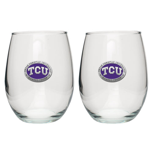 Texas Christian University Stemless Goblets (set of 2)