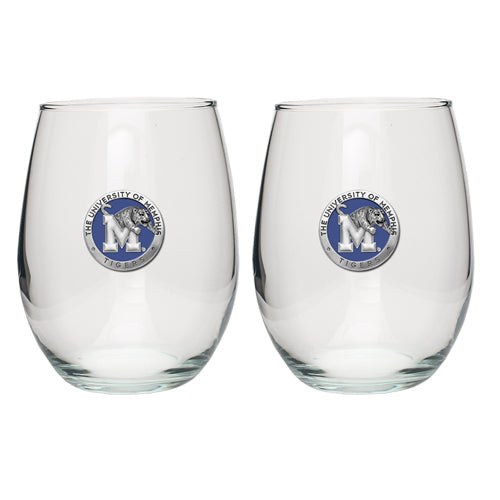 University of Memphis Stemless Goblets (Set Of 2)