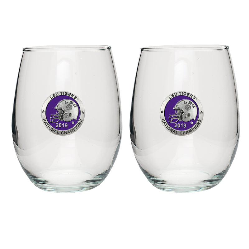 LSU National Champions 2019 Stemless Goblet (Set of 2)