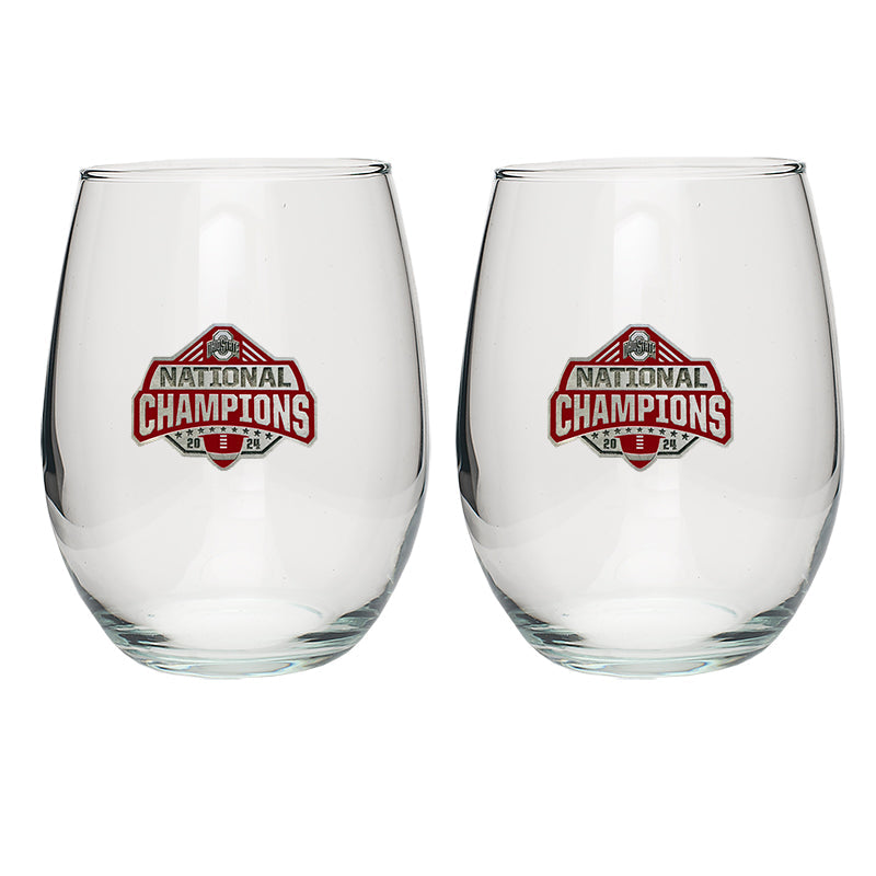 2024-25 Ohio State Football Championship Stemless Goblet (Set pf 2)