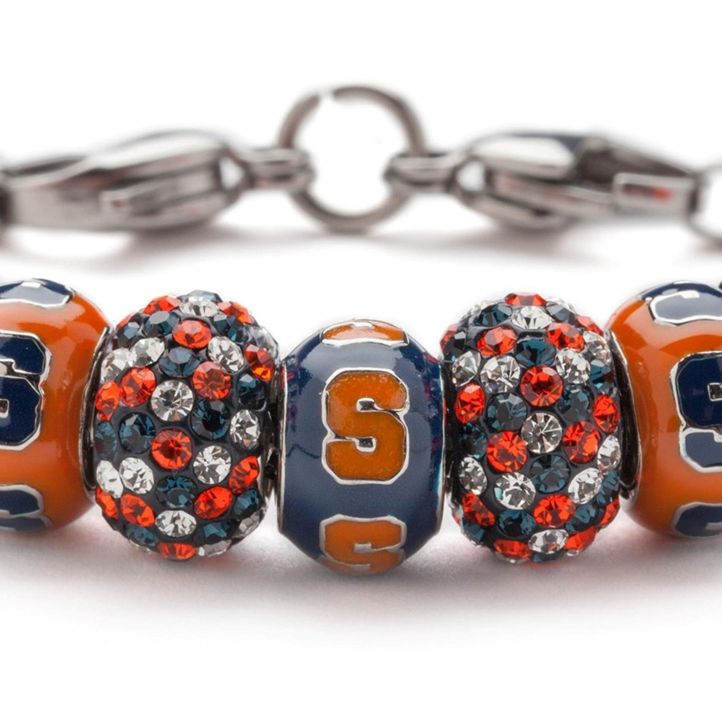 Syracuse Bead Charm - Blue Block S Repeat