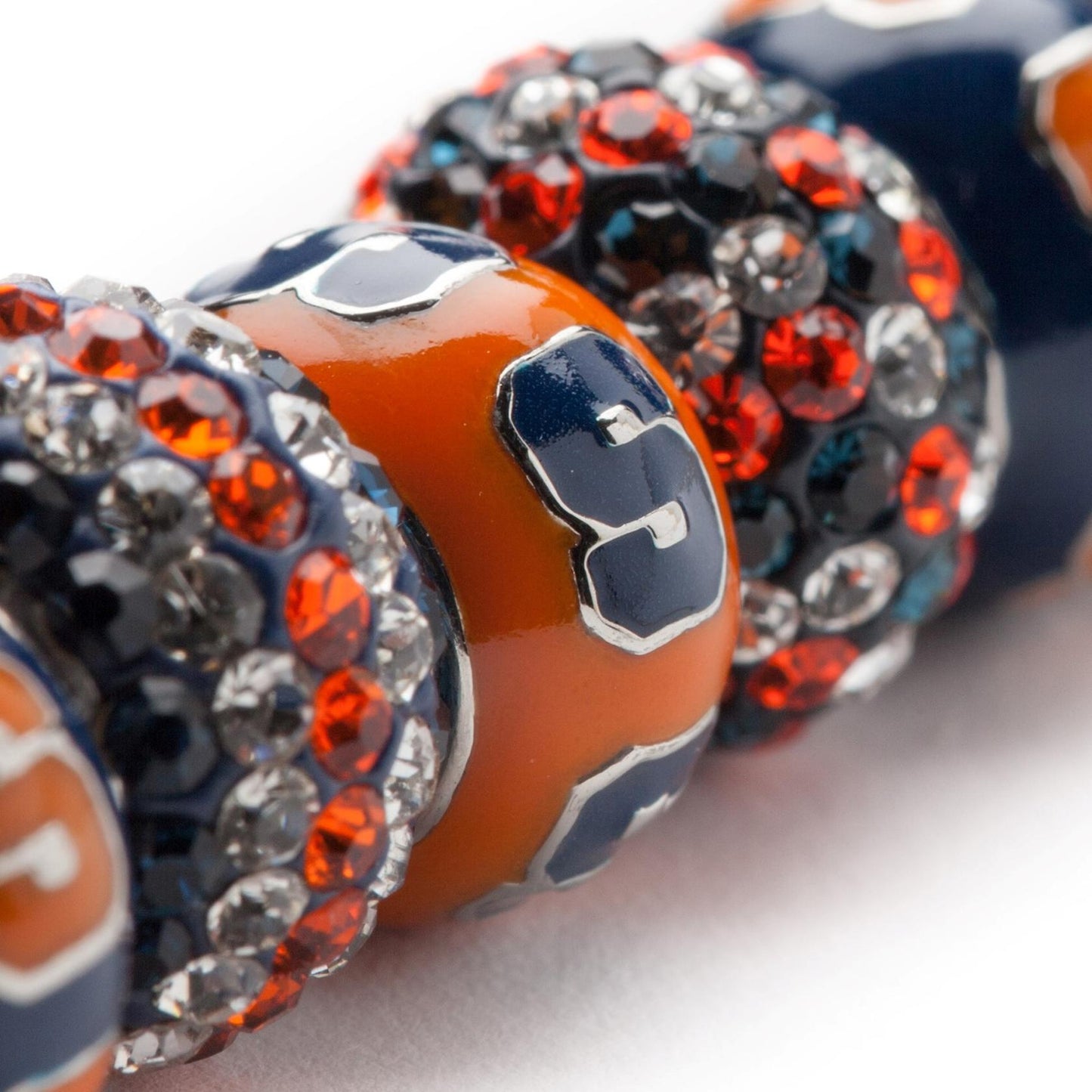 Syracuse Bead Charm - Orange Block S Repeat