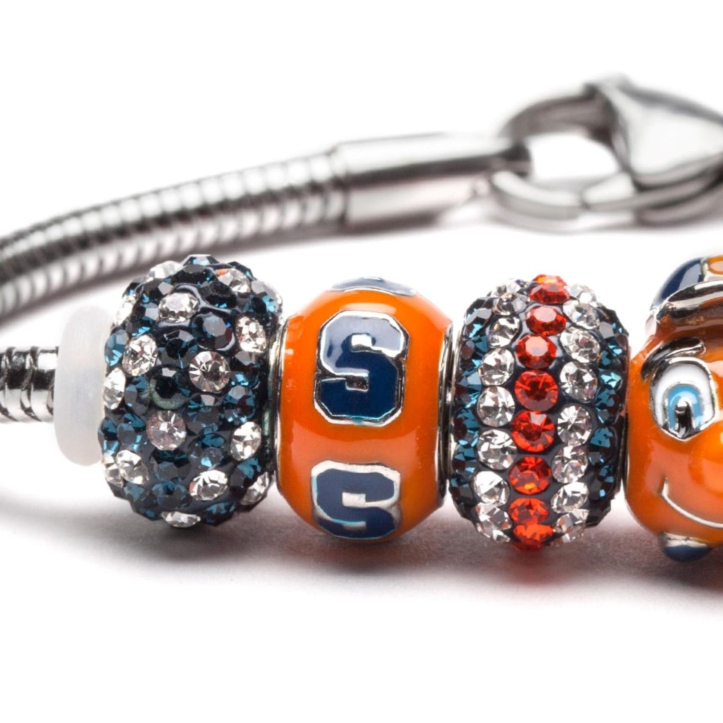Syracuse Bead Charm - Orange Block S Repeat