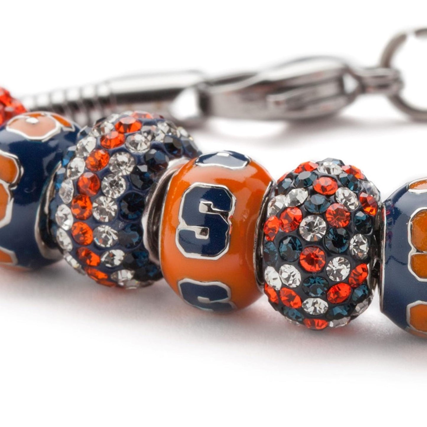 Syracuse Bead Charm - Orange Block S Repeat