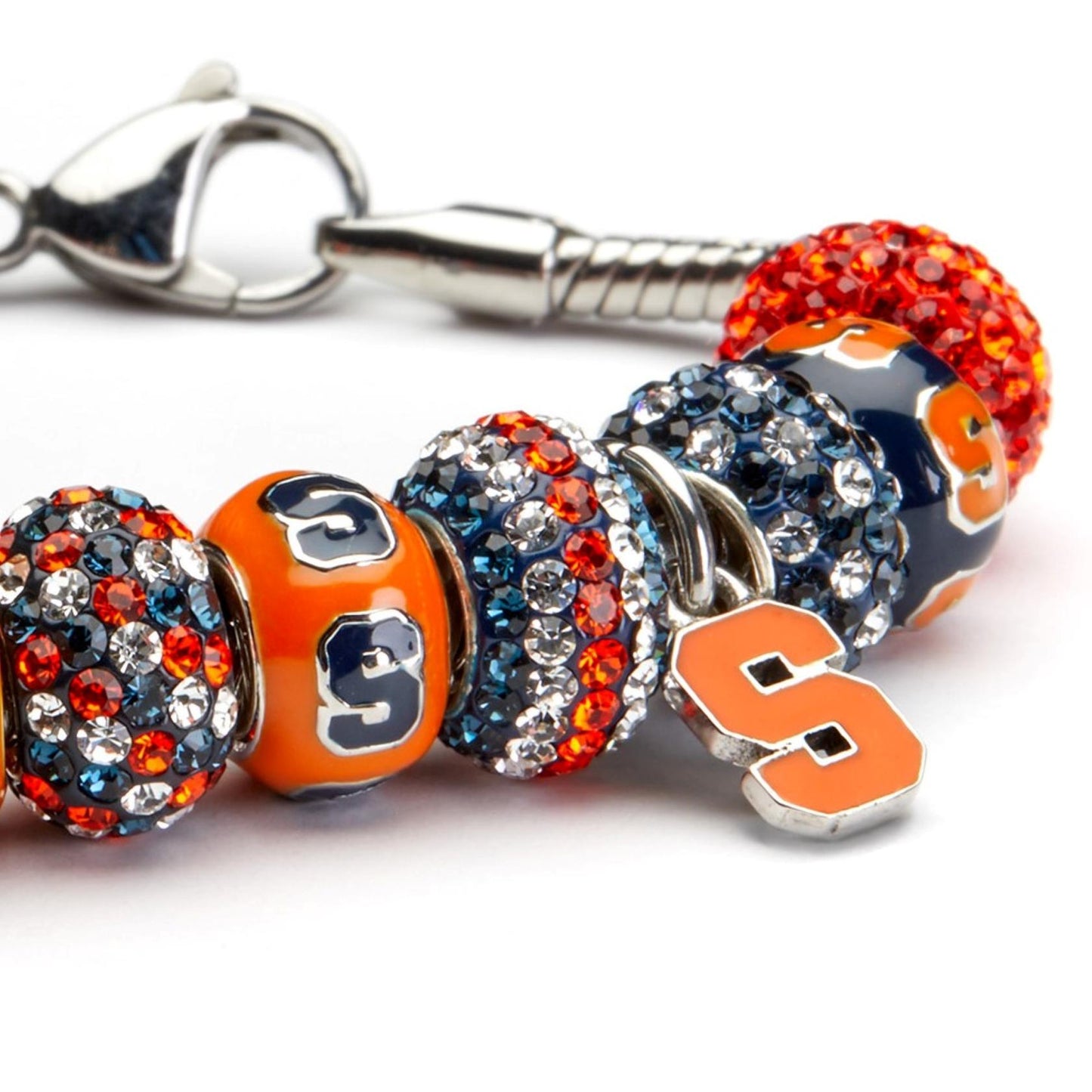 Syracuse Charm Pendant - Orange Block S