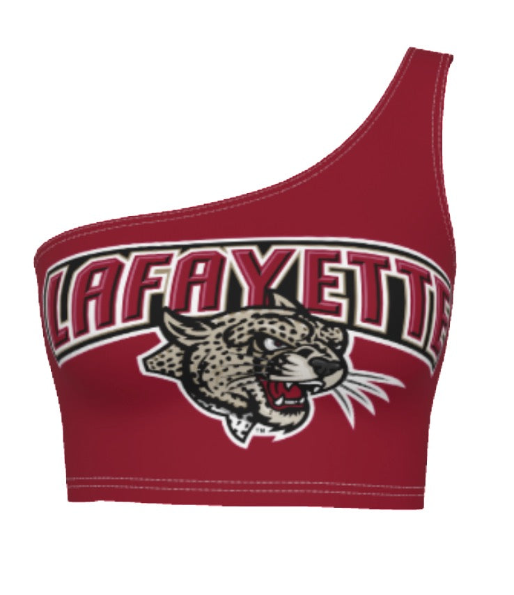 Lafayette College Maroon One Shoulder Top