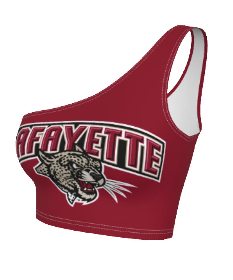 Lafayette College Maroon One Shoulder Top