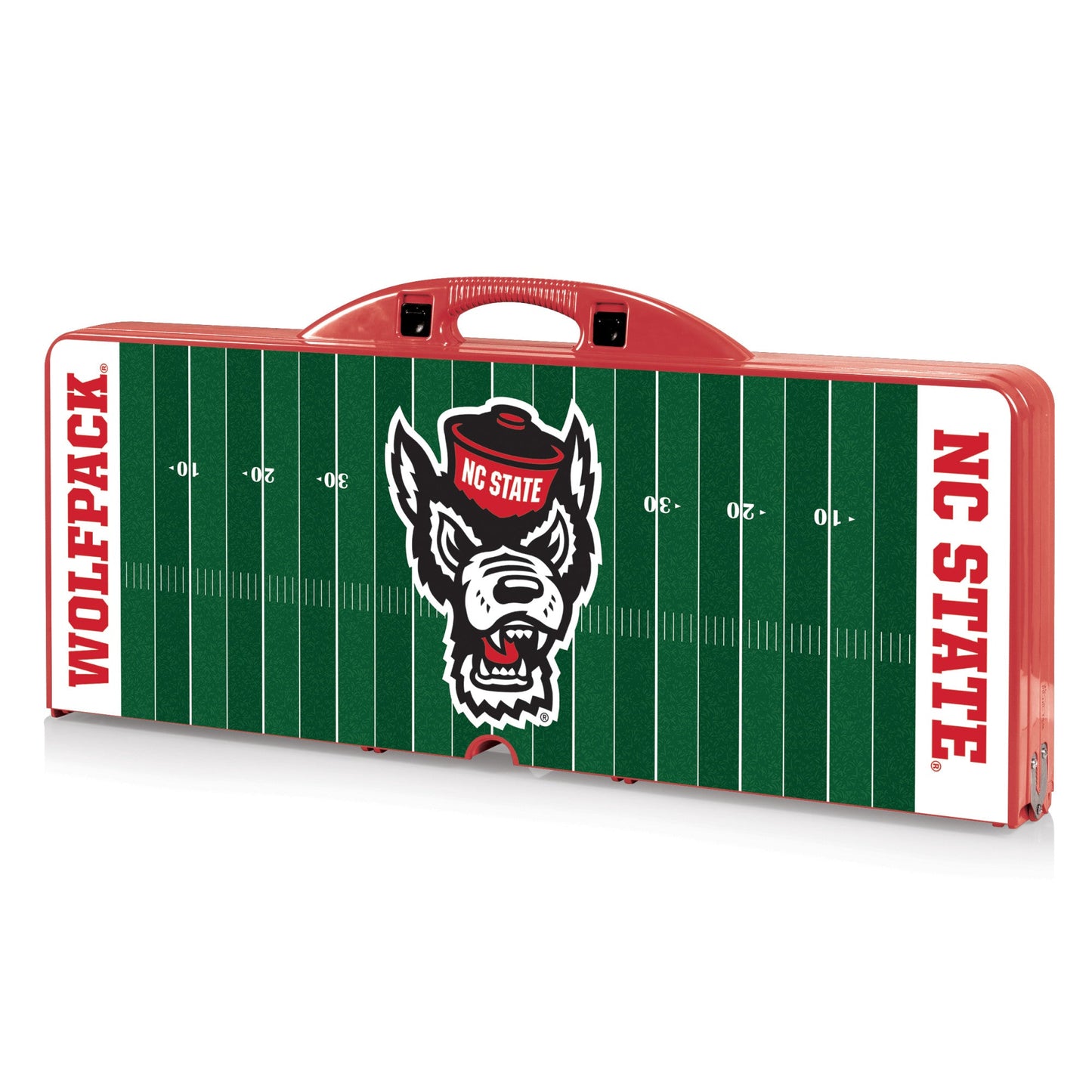 NC State Wolfpack Football Field - Picnic Table Portable Folding Table with Seats