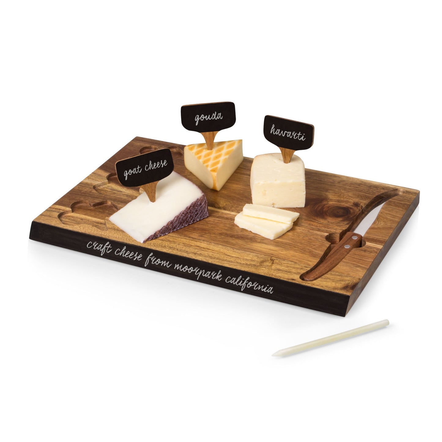 Green Bay Packers - Delio Acacia Cheese Cutting Board & Tools Set