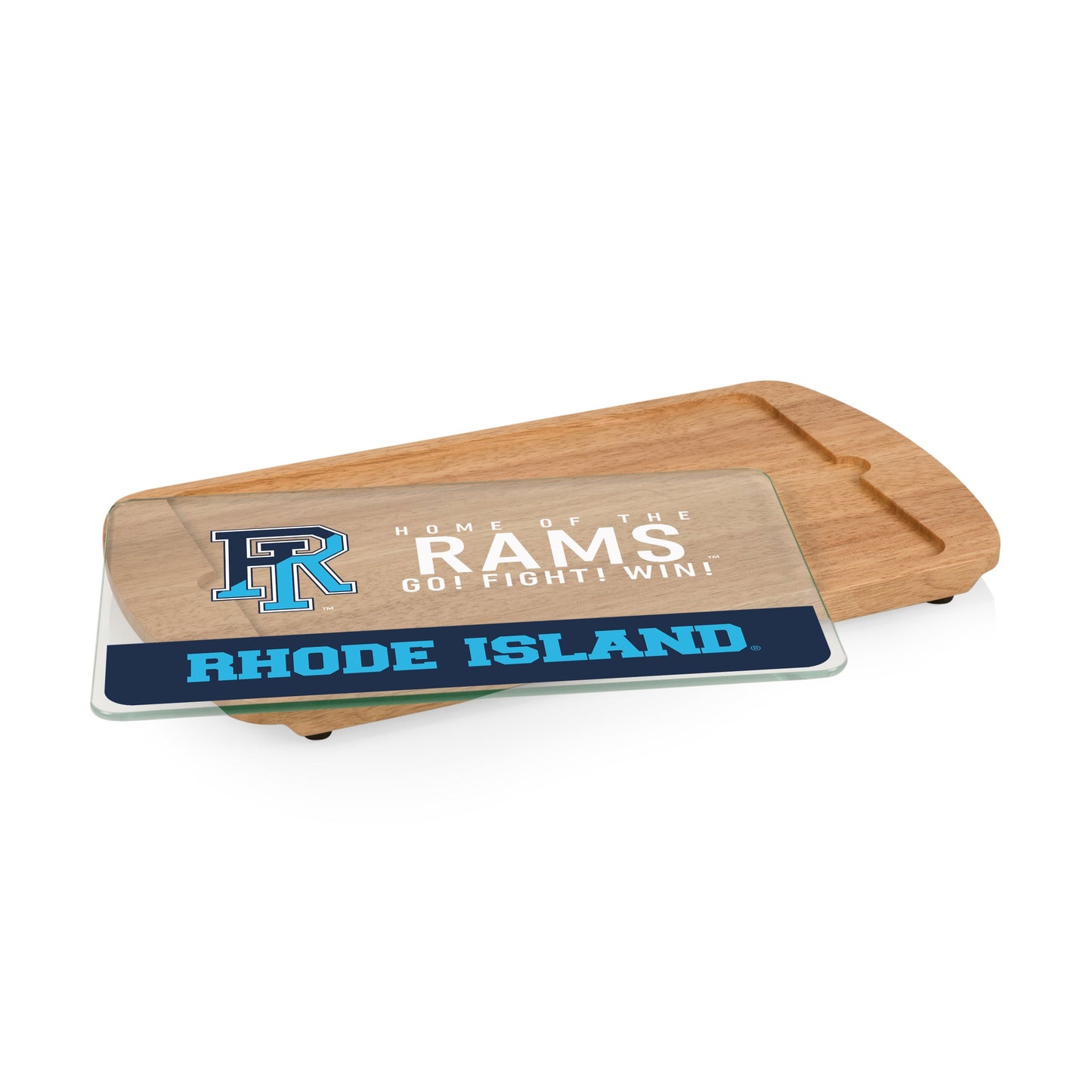 Rhode Island Rams - Billboard Glass Top Serving Tray