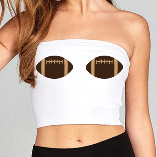Brown Football Tube Top