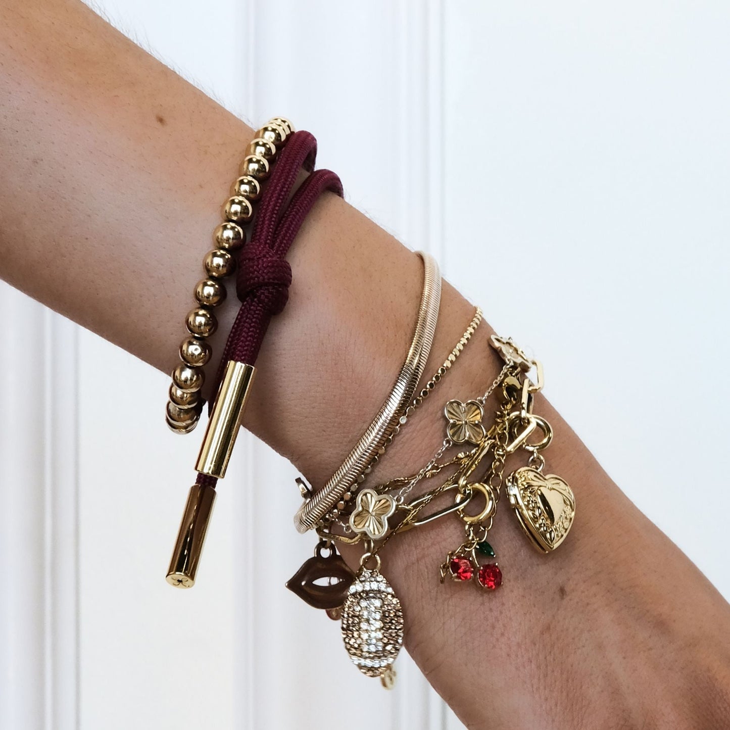 Burgundy Cord Bracelet