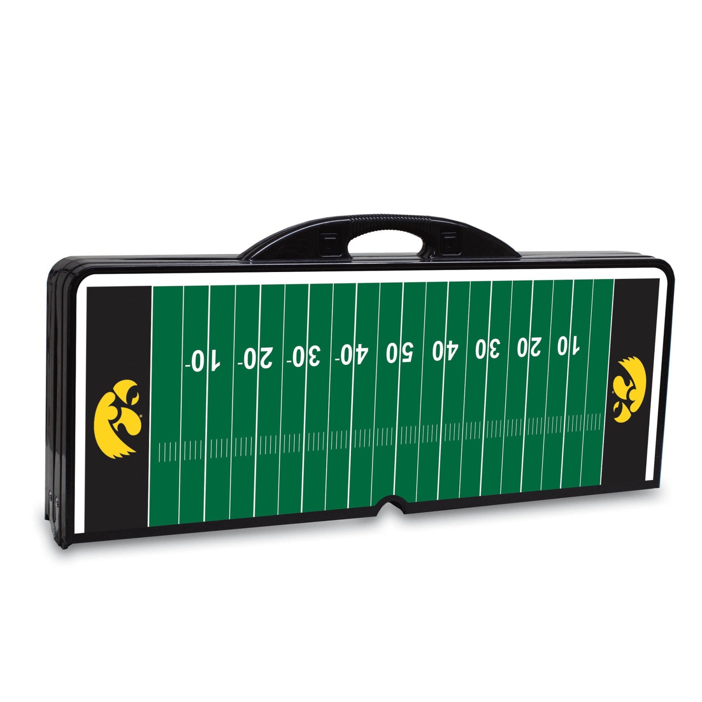 Iowa Hawkeyes Football Field - Picnic Table Portable Folding Table with Seats