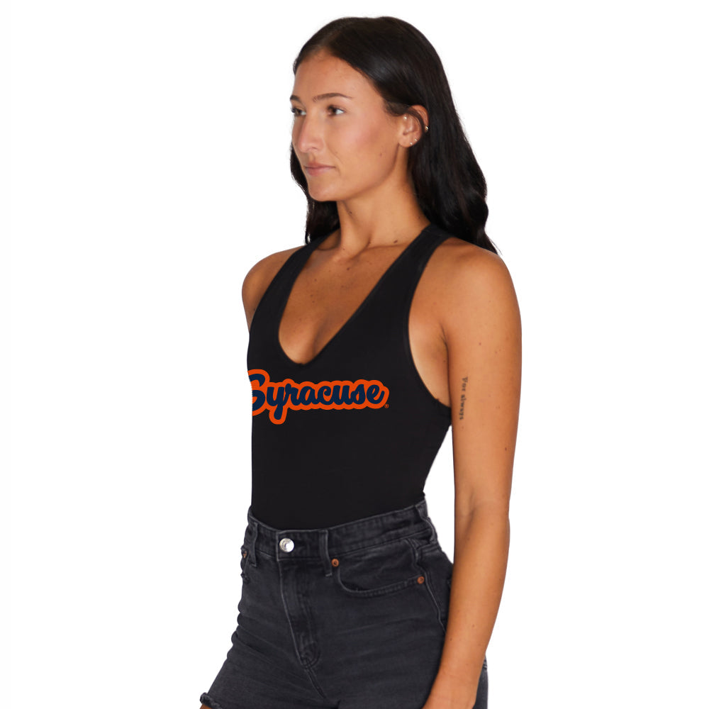 Syracuse Cursive Black Bodysuit
