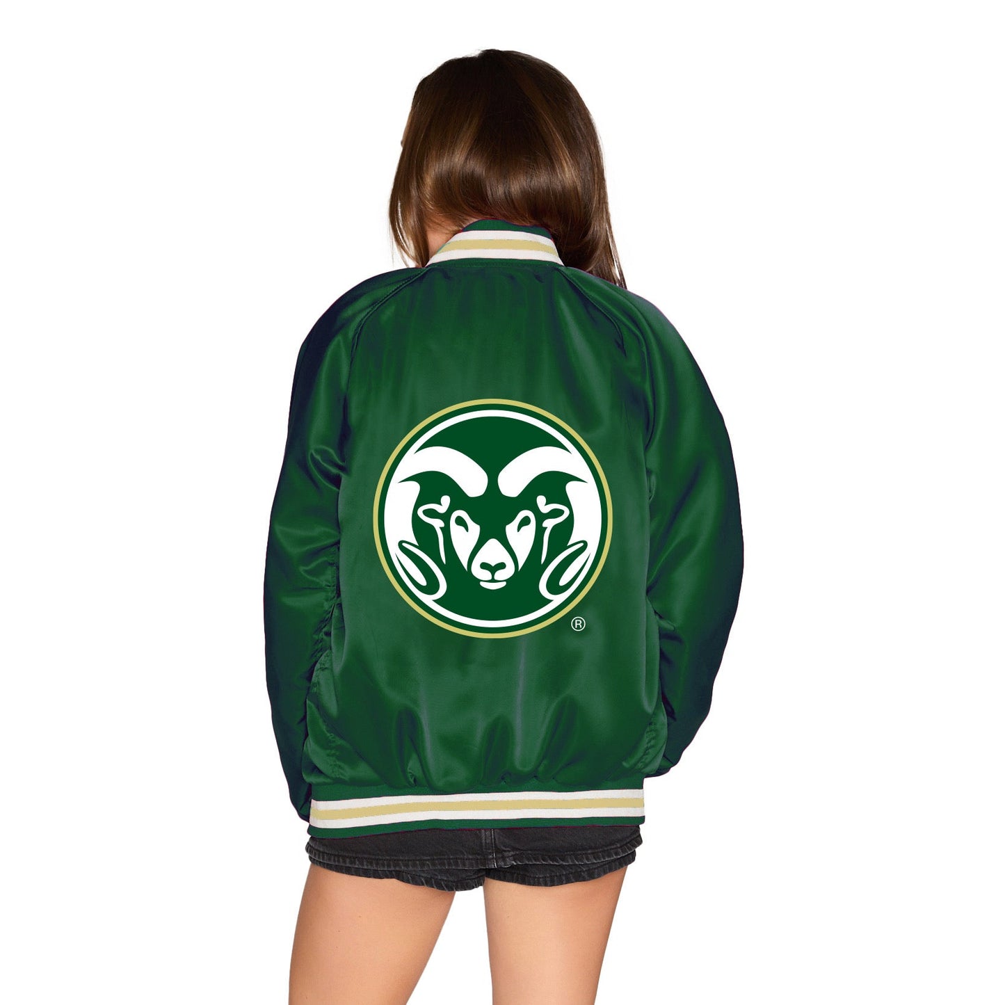 Colorado State Satin Letterman Bomber Jacket