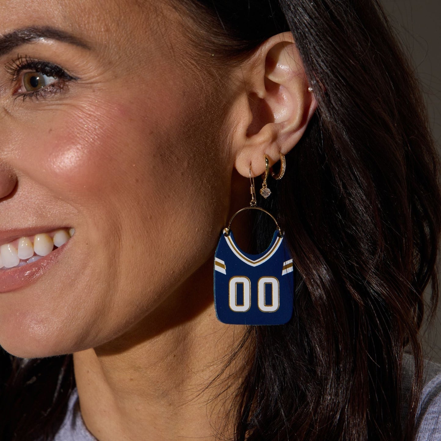 Custom Football Jersey Earrings