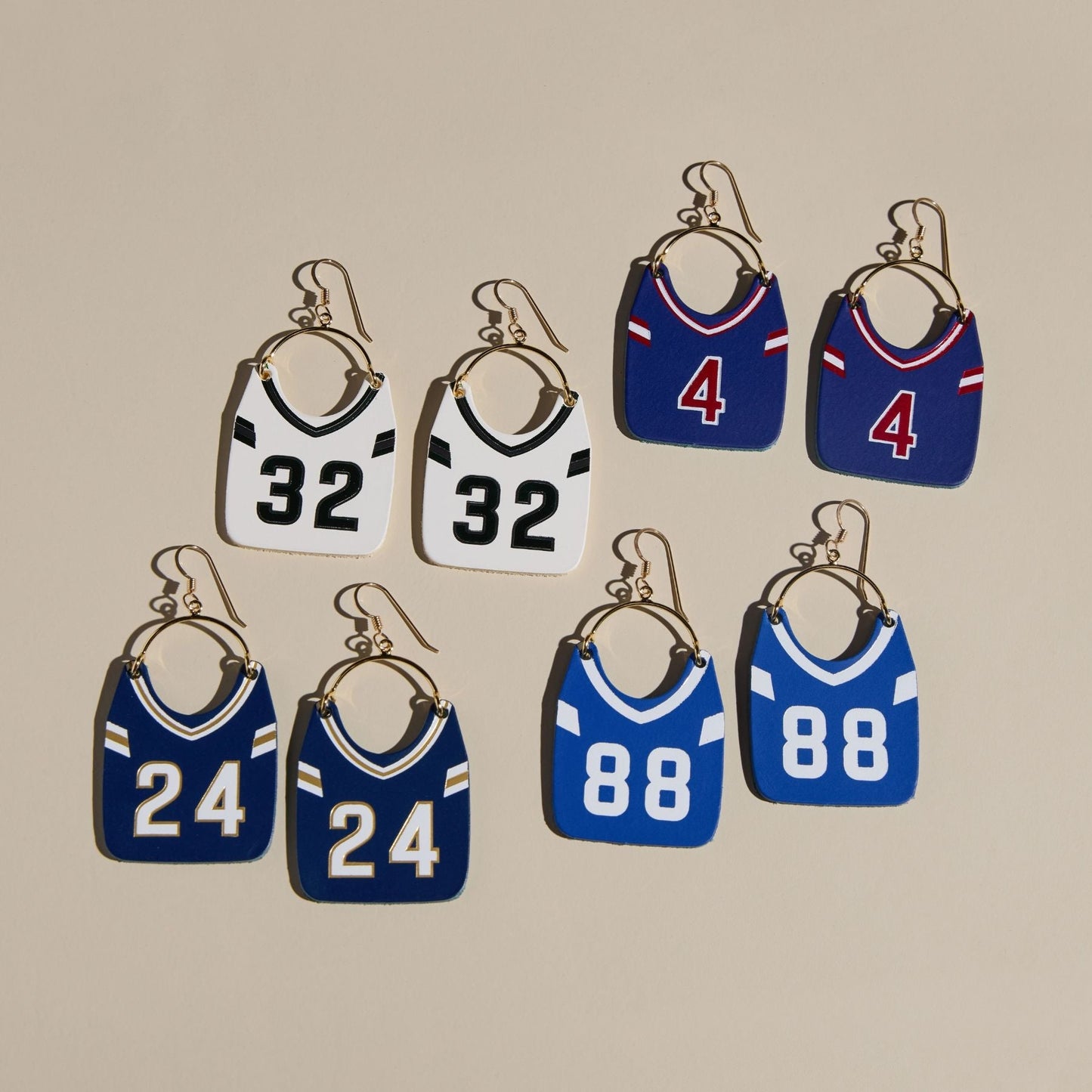 Custom Football Jersey Earrings